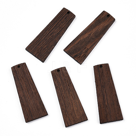 Natural Wenge Wood Pendants WOOD-T023-72-1