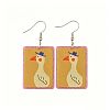 Acrylic Glitter Powder Dangle Earrings for Women WGA022A-01-1