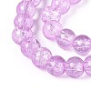 Plum Crackle Glass Round Beads Strands X-CCG-Q002-6mm-04-3