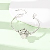 Rotating Sun Natural Rose Quartz Link Bracelets GG-CBA0251-11P-01-3
