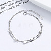 925 Sterling Silver Box Chain Multi-strand Bracelets FS-WGFF458-01-3