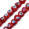 Handmade Evil Eye Lampwork Beads Strands LAMP-N029-010I-1