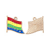 Rainbow Color Alloy Enamel Pendants ENAM-K067-24-3