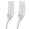 Globleland Word Pattern 304 Stainless Steel Fork AJEW-GL0001-17I-1