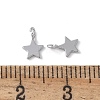 925 Sterling Silver Star Charms STER-M099-04P-3