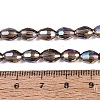 Electroplate Transparent Glass Beads Strands GL-N002-01A-A17-4