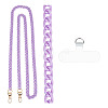 Acrylic Cell Phone Crossbody Curb Chain HJEW-AB00686-1