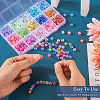  300Pcs 15 Colors Transparent Acrylic Beads MACR-TA0001-29-14