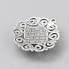 Tibetan Style Alloy Pave Synthetic Turquoise Pendants PALLOY-CJC0025-01AS-F-2