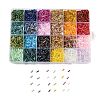 24 Colors Round Hole Glass Bugle Beads DIY-L073-04-1