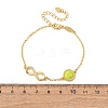Sports Brass Micro Pave Cubic Zirconia Infinity Link Bracelets BJEW-D386-01A-G-3