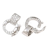 Brass Micro Pave Clear Cubic Zirconia Twister Clasp CU-CBA7BFE-04P-3
