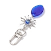 Evil Eye Lampwork Pendant Decorations HJEW-JM01997-05-5