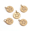 Brass Micro Pave Clear Cubic Zirconia Charms ZIRC-L091-028G-1