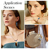 Tibetan Style Alloy with Resin Imitation Turquoise Connector Charms FIND-TAC0035-47AS-11-8