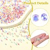 120G 10 Colors Transparent Colours Rainbow Plated Round Hole Glass Bugle Beads SEED-CJ0001-27-3
