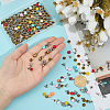 180Pcs Flat Round Baking Paint  Zinc Alloy Snap Rivet Butt Screw FIND-GF0009-30A-3