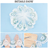 Polyester Flower Lace Trim Ribbon OCOR-WH0073-70-3