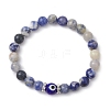 Natural Sodalite Beads Stretch Bracelets for Women Men BJEW-JB11453-2