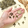 100 Pcs 20 Styles Tibetan Style Alloy Pendants FIND-CJ0003-90-4
