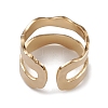 Ion Plating(IP) 304 Stainless Steel Twist Wave Open Cuff Rings for Women RJEW-G285-18G-3