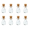 8Pcs Mini High Borosilicate Glass Bottle Bead Containers BOTT-FS0001-01-1