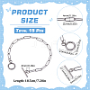 15Pcs 304 Stainless Steel Paperclip Chain Bracelets Set BJEW-SC0001-23-2