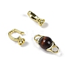 Natural Tiger Eye with Brass Fold Over Clasps G-G141-03G-20-2