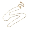304 Stainless Steel and ABS Imitation Pearl Necklaces NJEW-JN05267-2