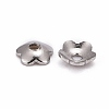 Tarnish Resistant 5-Petal 316 Surgical Stainless Steel Bead Caps STAS-N030-03P-4