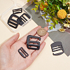 WADORN 6Pcs 3 Style Zinc Alloy Adjustable Buckles FIND-WR0010-85-3