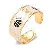 Ocean 304 Stainless Steel Enamel Cuff Bangles for Women BJEW-B159-03G-5