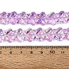 Baking Paint Electroplate Transparent Glass Beads Strands EGLA-Q136-03A-07-4