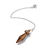 Natural Tiger Eye Pointed Dowsing Pendulums AJEW-B020-05P-02-2