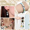 60Pcs 6 Styles Dog Bone Print Wooden European Beads WOOD-CJ0002-39-7