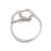 Non-Tarnish Hollow Heart 304 Stainless Steel Finger Rings for Women RJEW-S414-02B-P-3