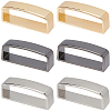 6Pcs 3 Colors Alloy Loop Keepers FIND-GF0009-14-1