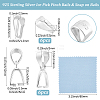 925 Sterling Silver Snap on Bails & Ice Pick & Pinch Bails Findings Kits STER-BBC0009-39-2