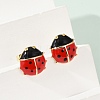 Brass Stud Earrings EJEW-C134-02G-3