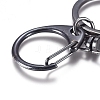 Alloy Keychain Clasp Findings KEYC-WH0016-21B-2