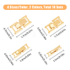 SUPERFINDINGS 16Pcs 4 Styles 2 Colors Eco-Friendly Brass Watch Band Clasps KK-FH0007-35-2