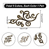  5 Pairs 5 Colors Computerized Embroidery Polyester Iron on/Sew on Patches DIY-NB0007-78-2
