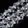 Transparent Faceted Glass Beads Strands GLAA-TAC0010-01A-01-1