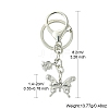 Alloy Rhineston and ABS Plastic Pearl Keychain KEYC-YW00028-01-3