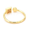 Brass Micro Pave Cubic Zirconia Cuff Ring RJEW-F118-15-3