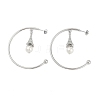 304 Stainless Steel C-Shaped with Eiffel Tower Stud Earrings for Women EJEW-K281-33P-2