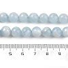 Natural Aquamarine Beads Strands G-P342-10-8mm-A-01-2