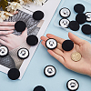 20Pcs Iron with Cloth Buttons BUTT-GF0003-76B-3