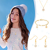 12Pcs 6 Styles Brass Micro Pave Clear Cubic Zirconia Pendants KK-GA0001-93-5