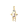 Brass Micro Pave Cubic Zirconia Pendants ZIRC-I356-17G-A10-1